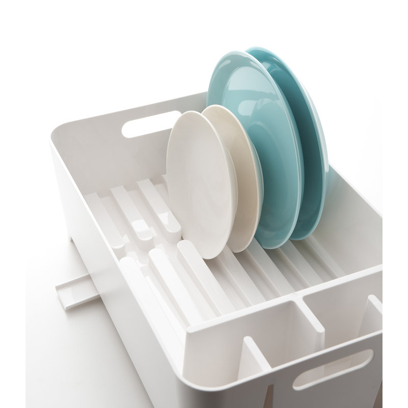 Yamazaki USA Tower Yamazaki Home Dish Drying Rack with Drainage Spout